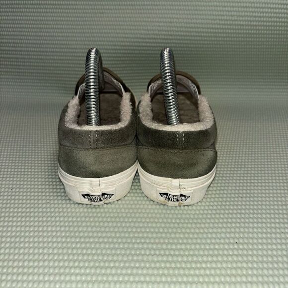 Vans Classic Slip On Shoes Suede Sherpa Lined Women’s Size 6 508182 Green - Picture 4 of 9
